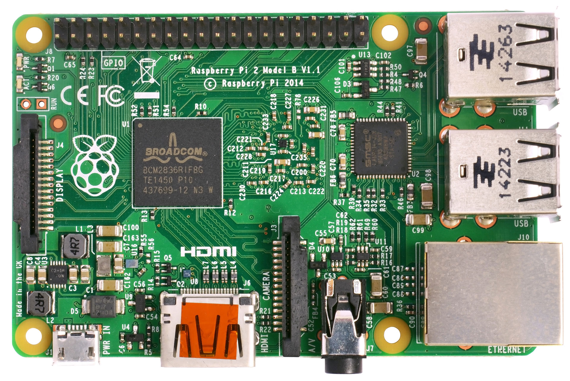 Platine des Raspberry Pi